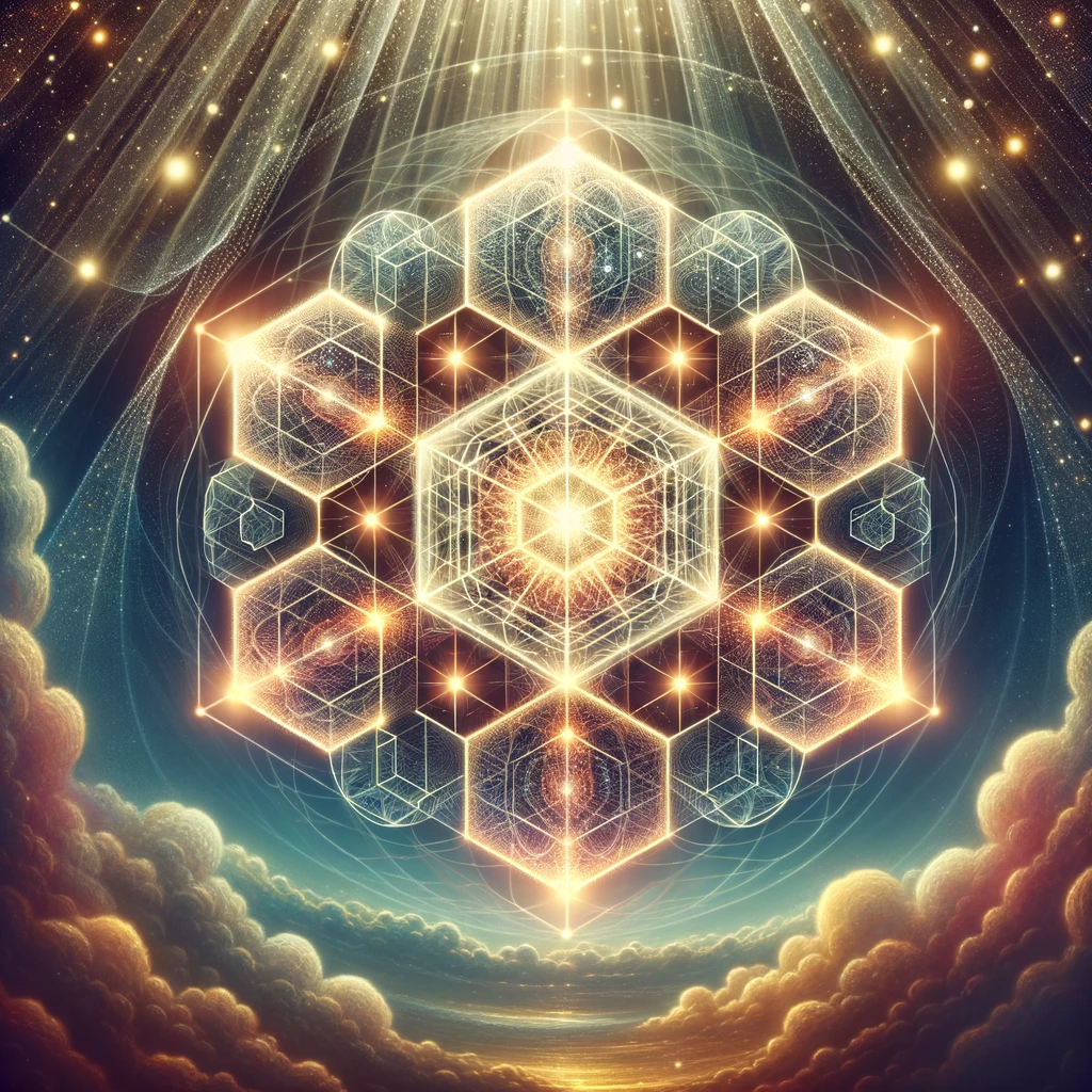 A hexagon in the clouds.