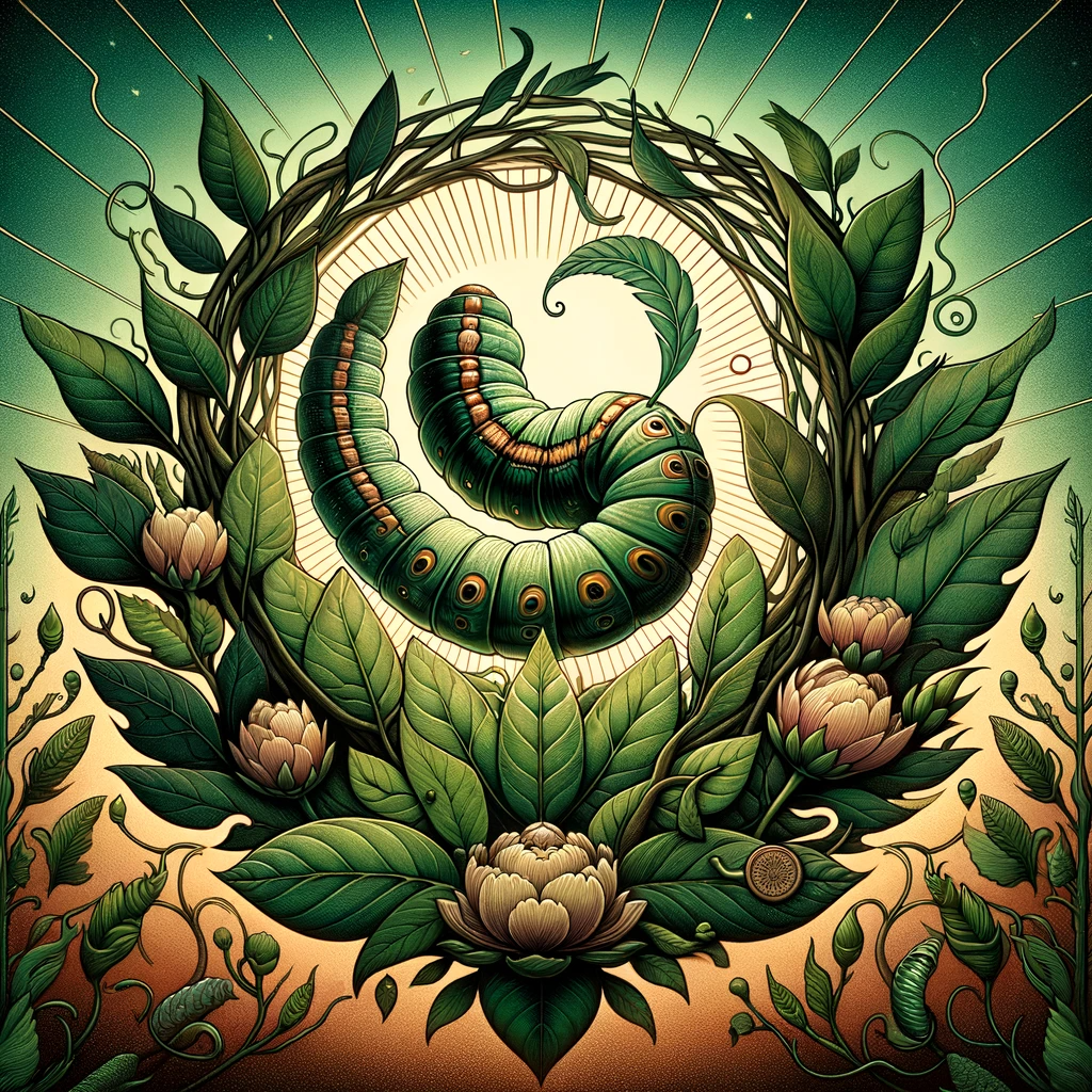 A worm in a wreathe