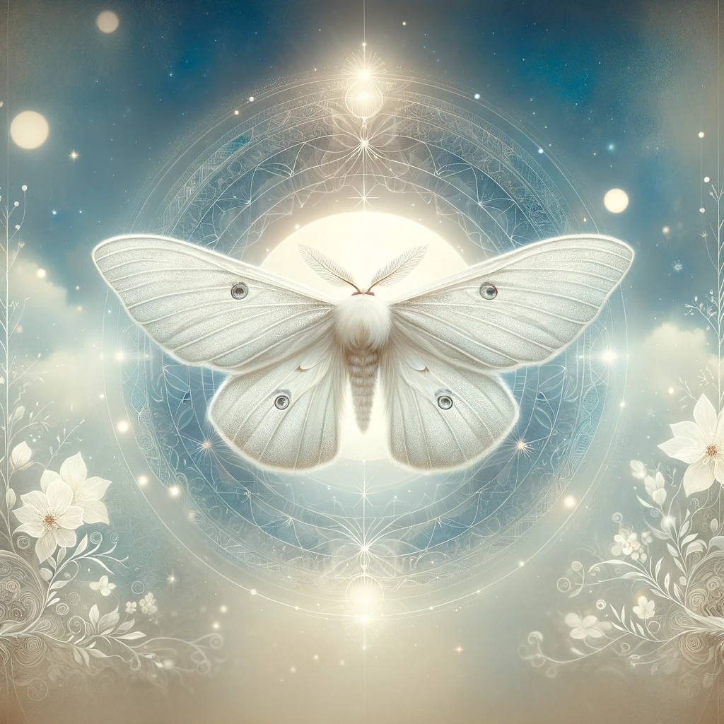 A spiritual white moth