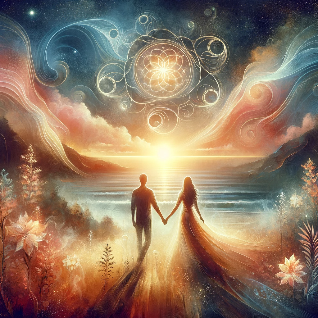 A wedding couple.