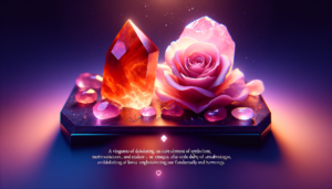 carnelian and rose quartz together