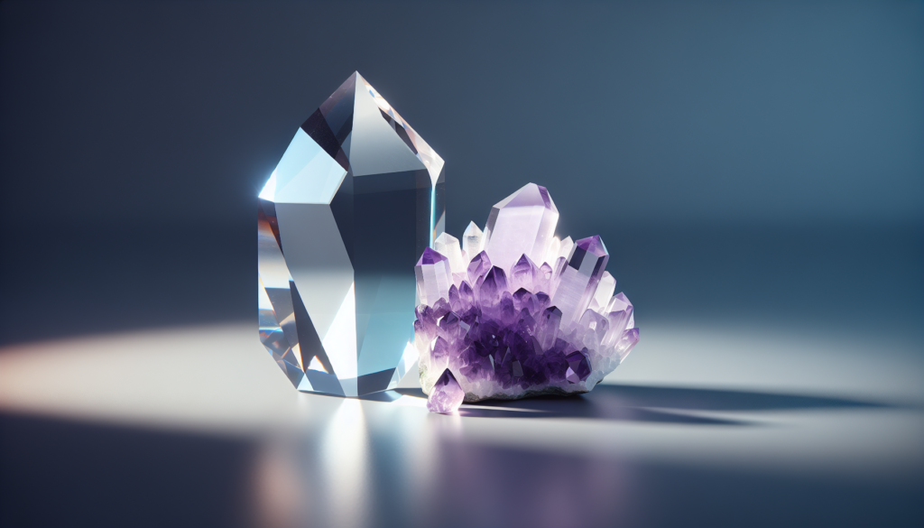 clear quartz and amethyst together