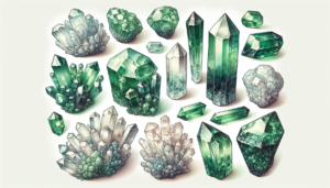green and white crystals names