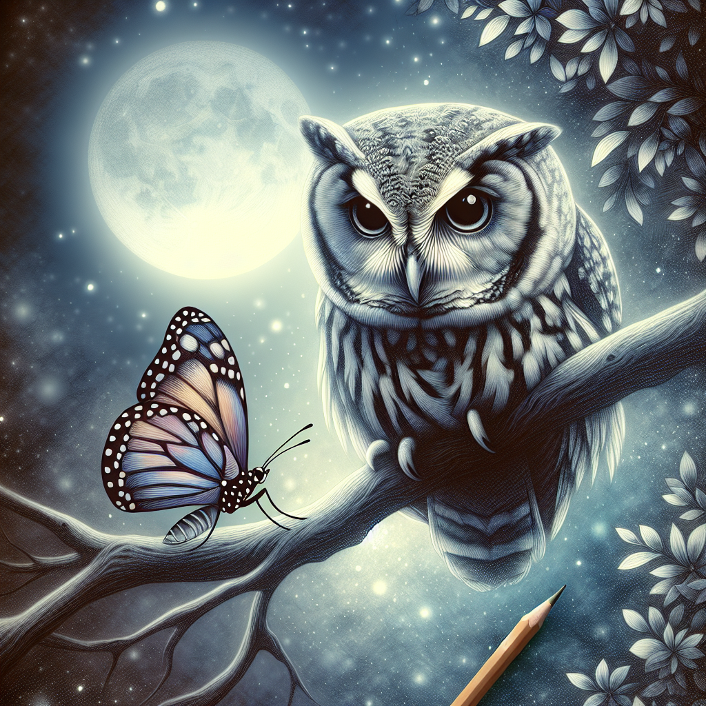 Owl and Butterfly