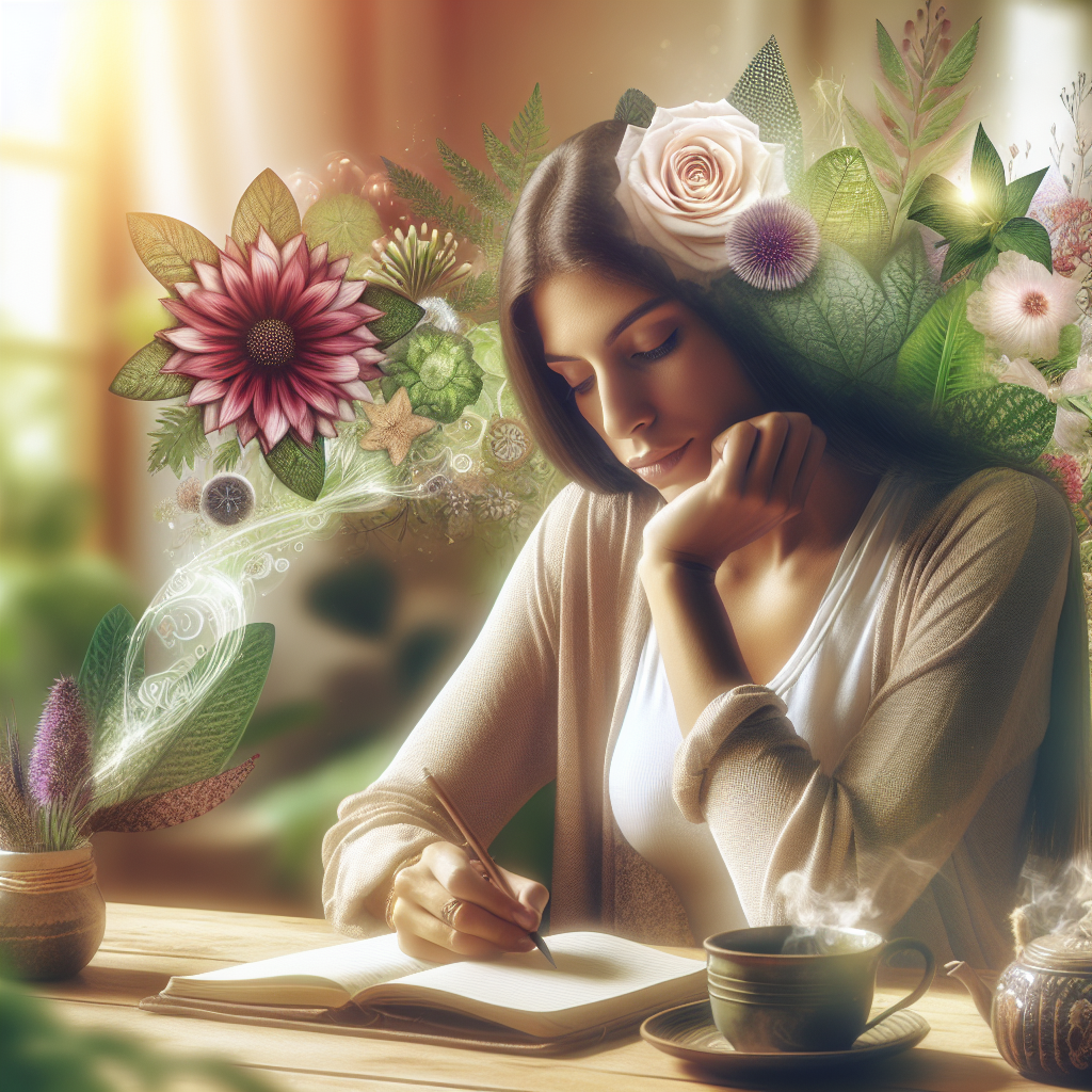 A serene scene of someone writing in their journal