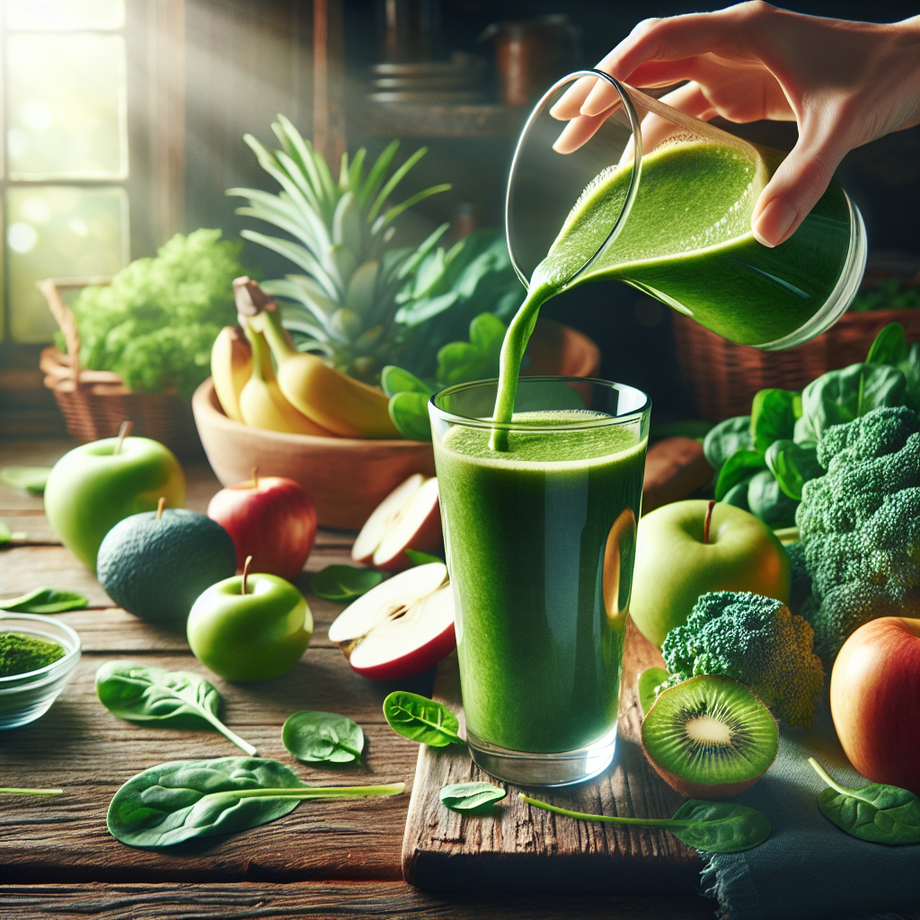 A vibrant, healthy green smoothie