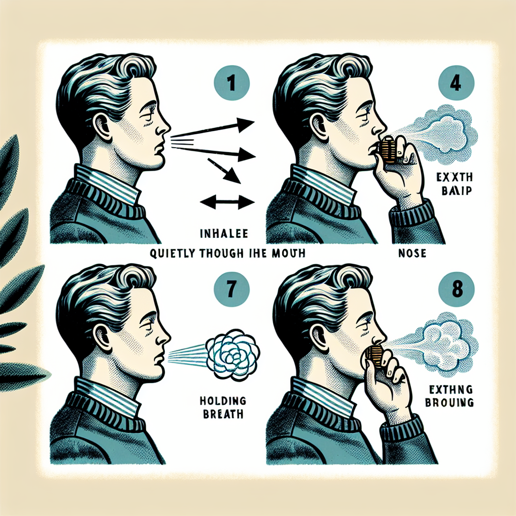 An illustration of a person demonstrating the 4-7-8 breathing technique