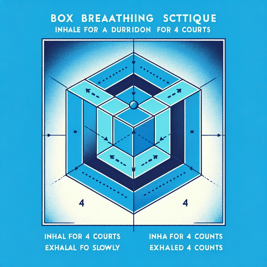 A graphic representation of the box breathing technique