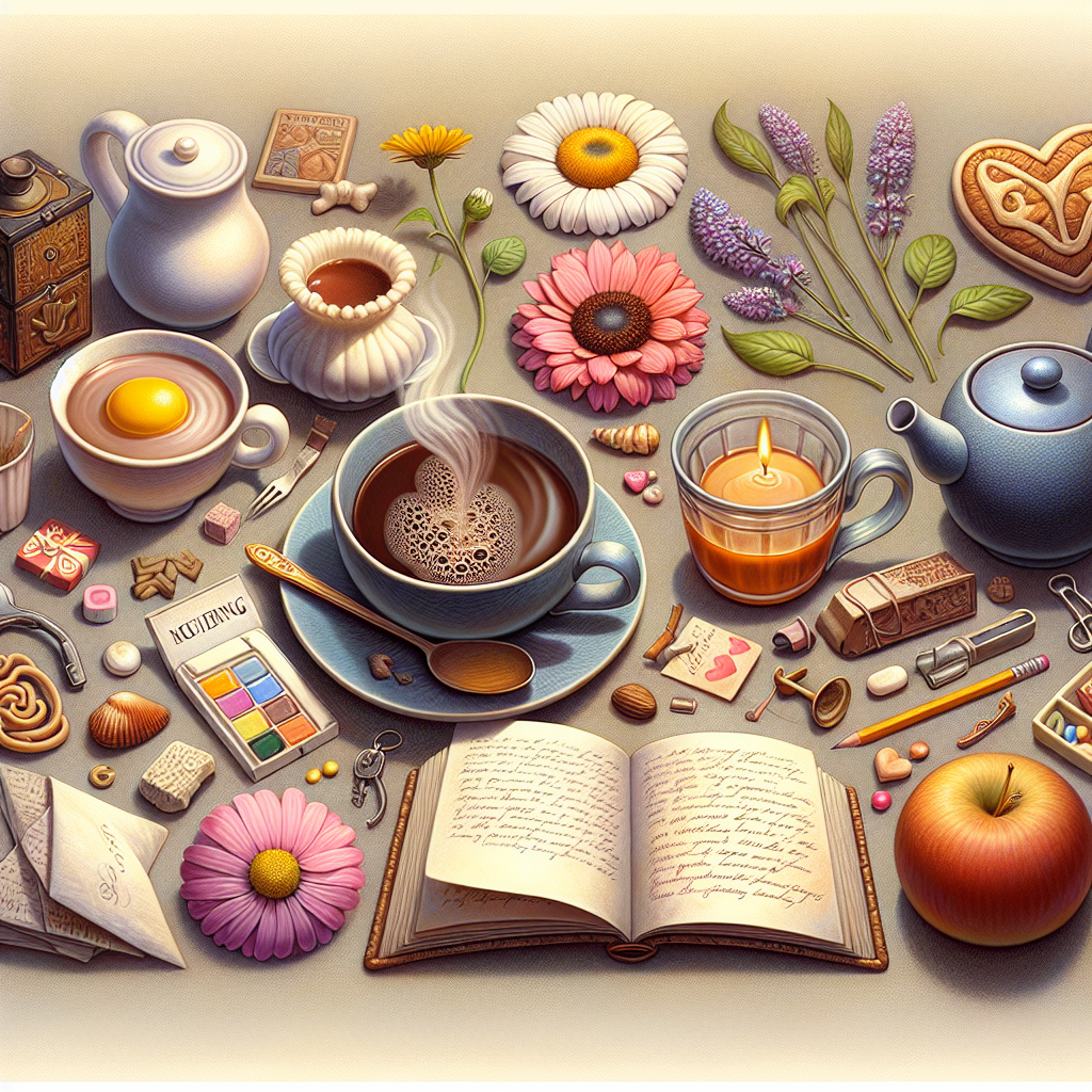 Collage of meaningful objects evoking gratitude