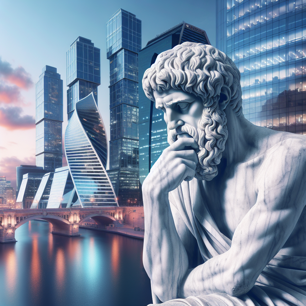 ancient Greek marble statue of a philosopher