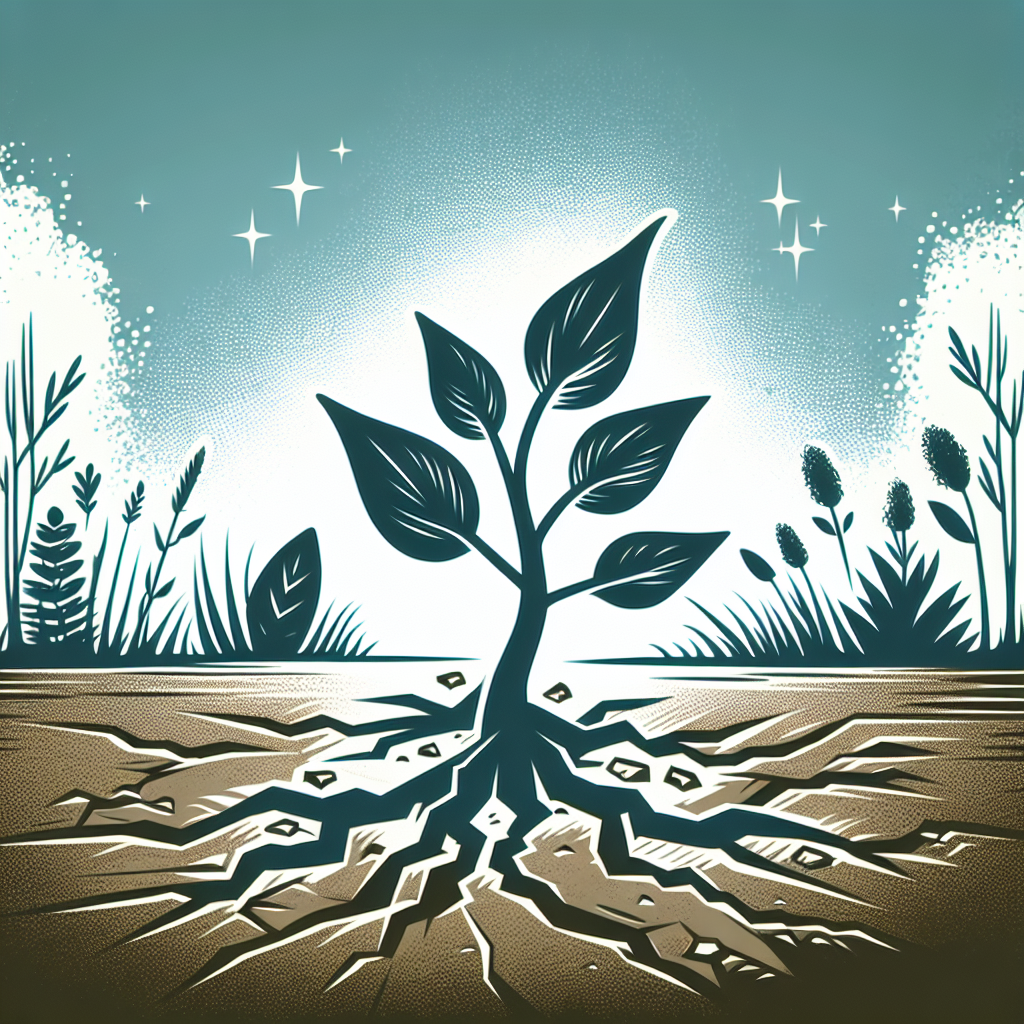 A sprouting plant breaking through the soil, representing growth and the idea that mistakes are part of the journey.