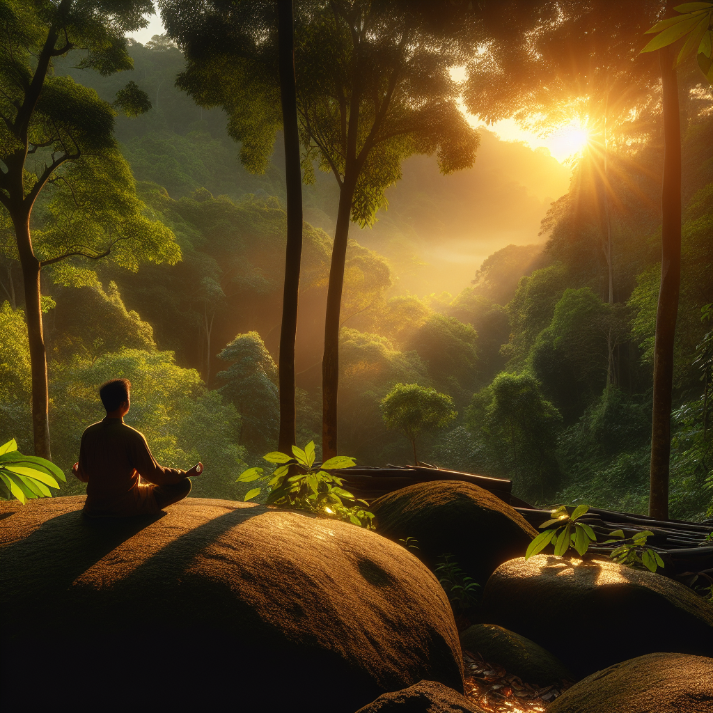 A serene morning scene symbolizing joy of simple moments