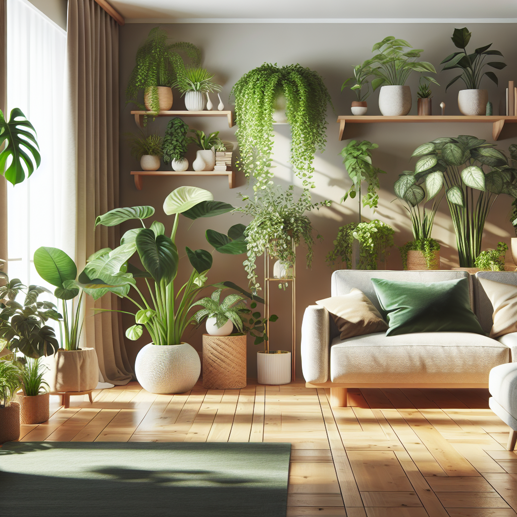 Living Area with Plants