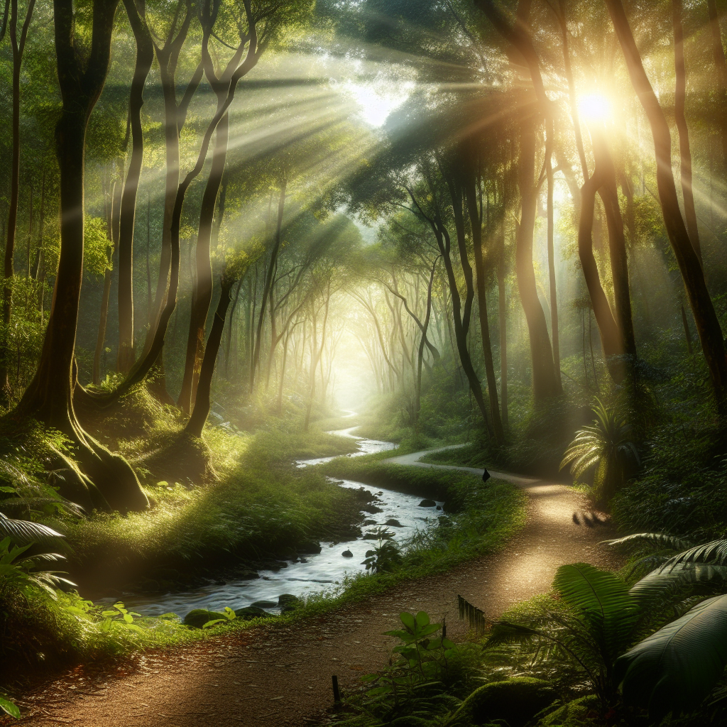 Serene forest path