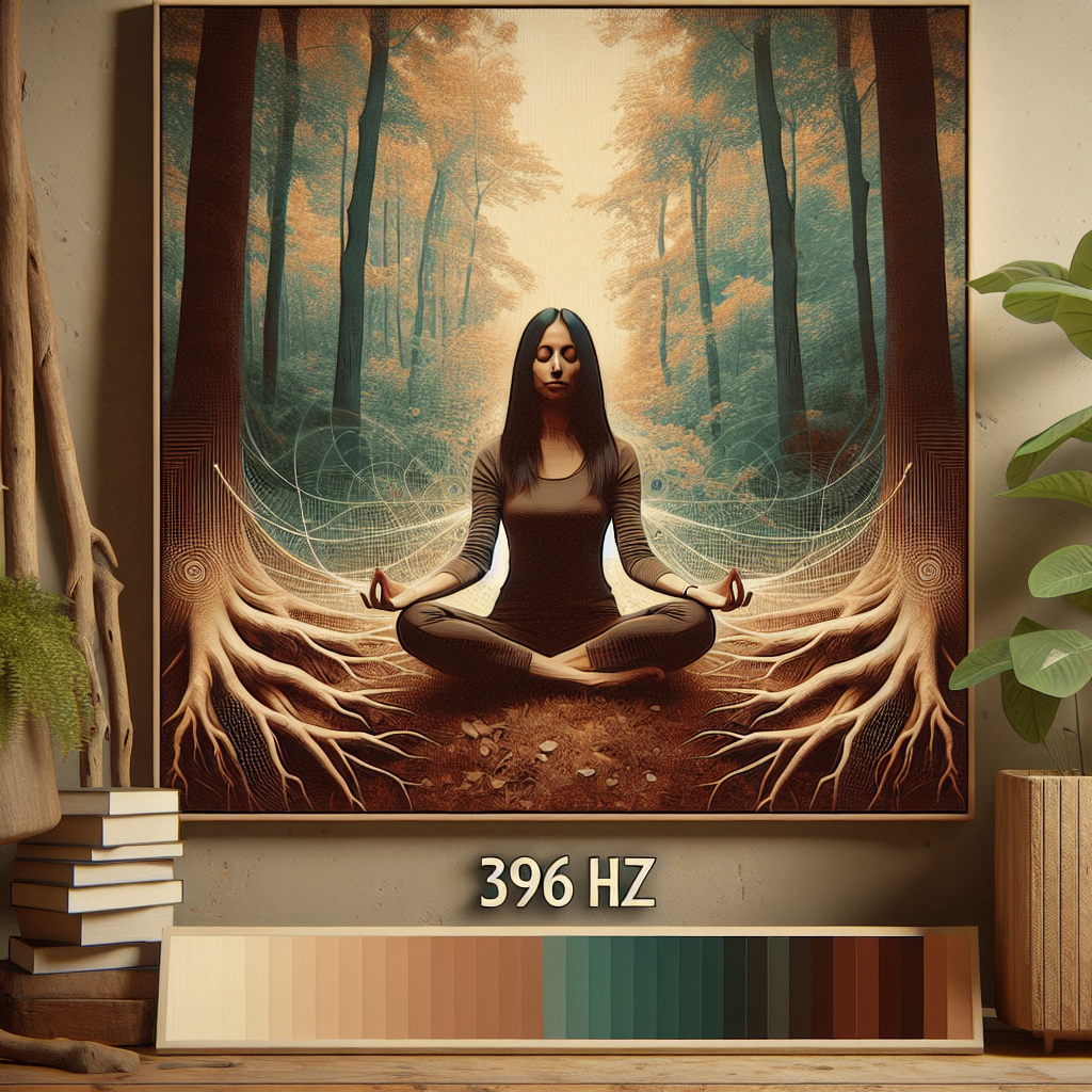 A person meditating in a tranquil forest clearing