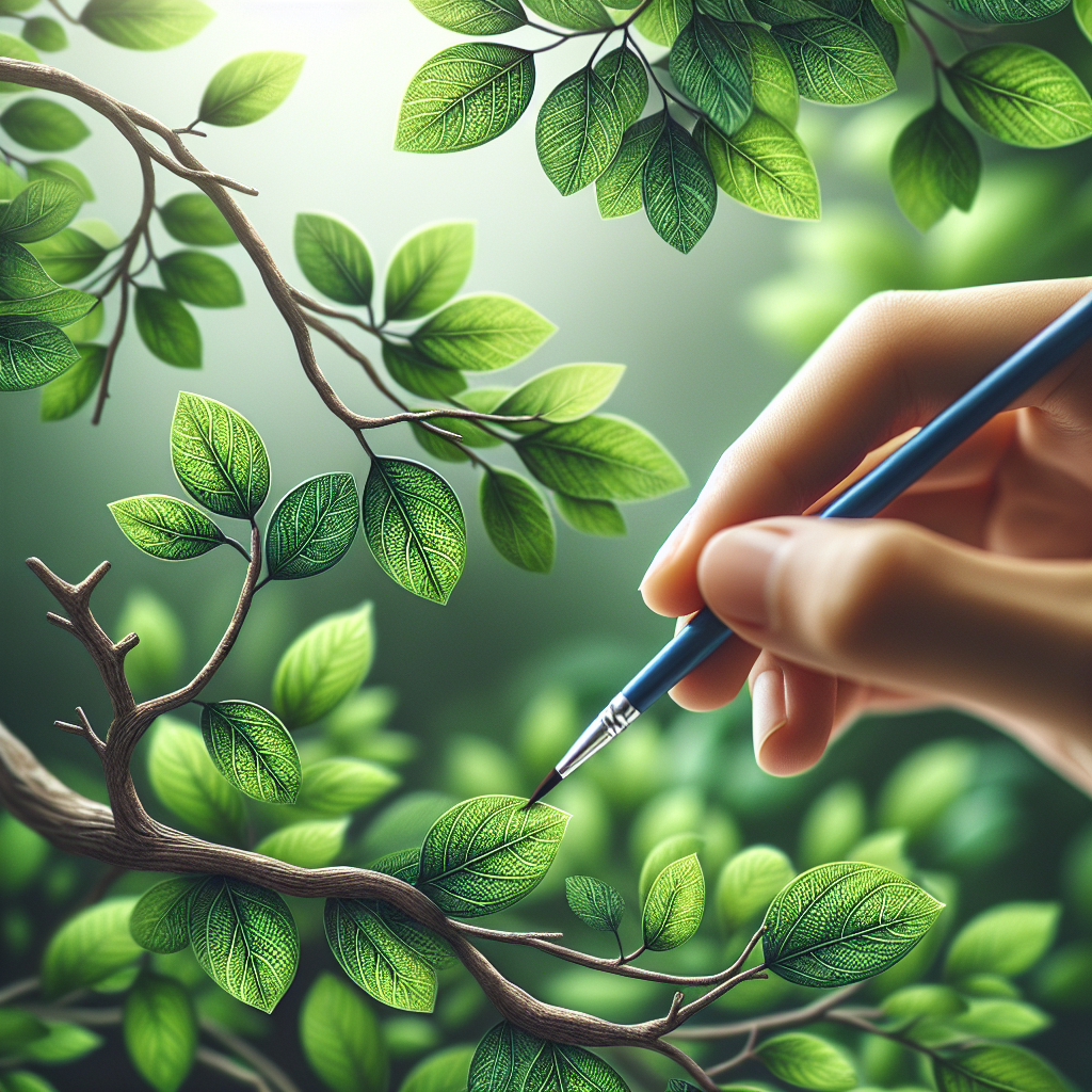 A close-up shot of tree branches with green leaves swaying in the wind