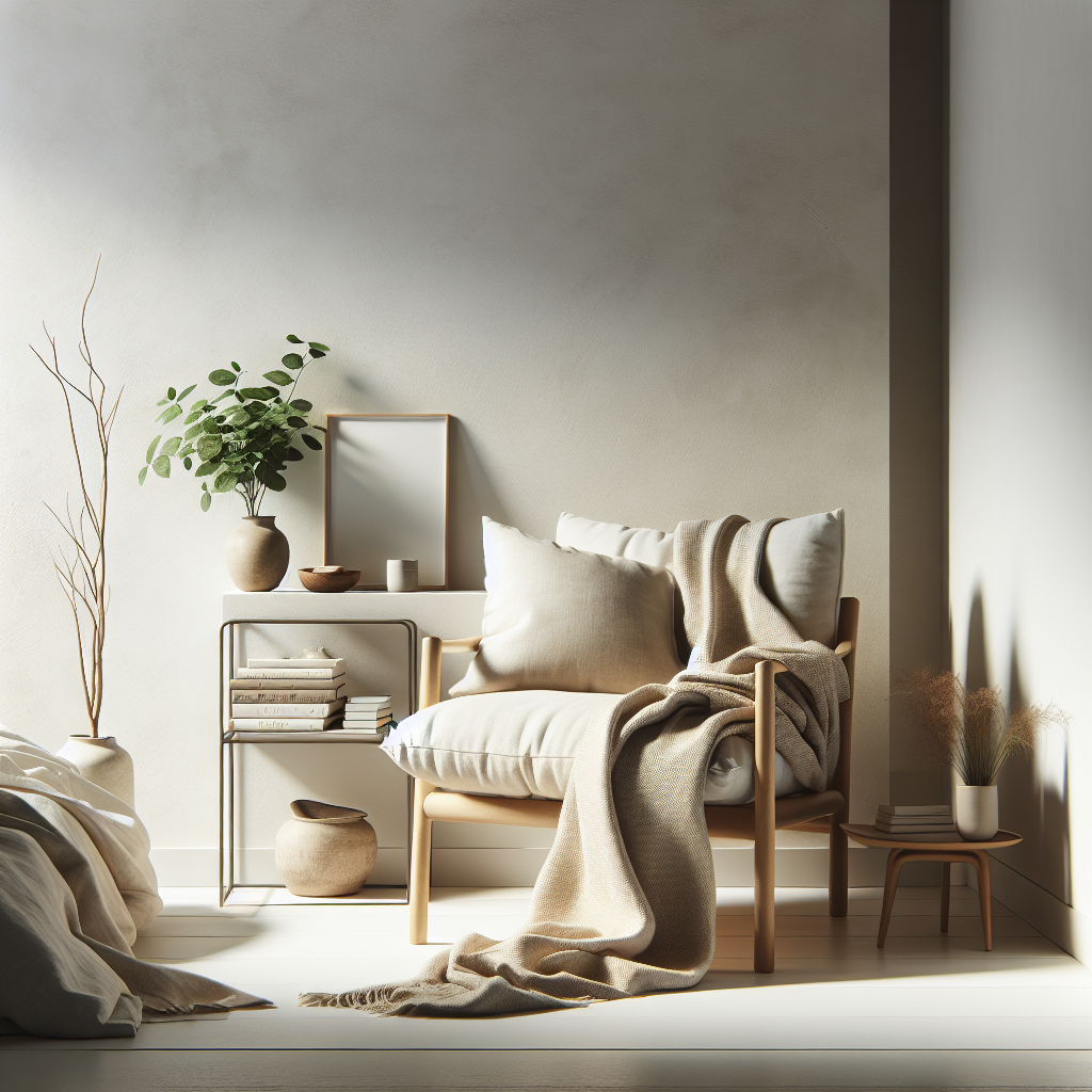 A serene corner of a bedroom