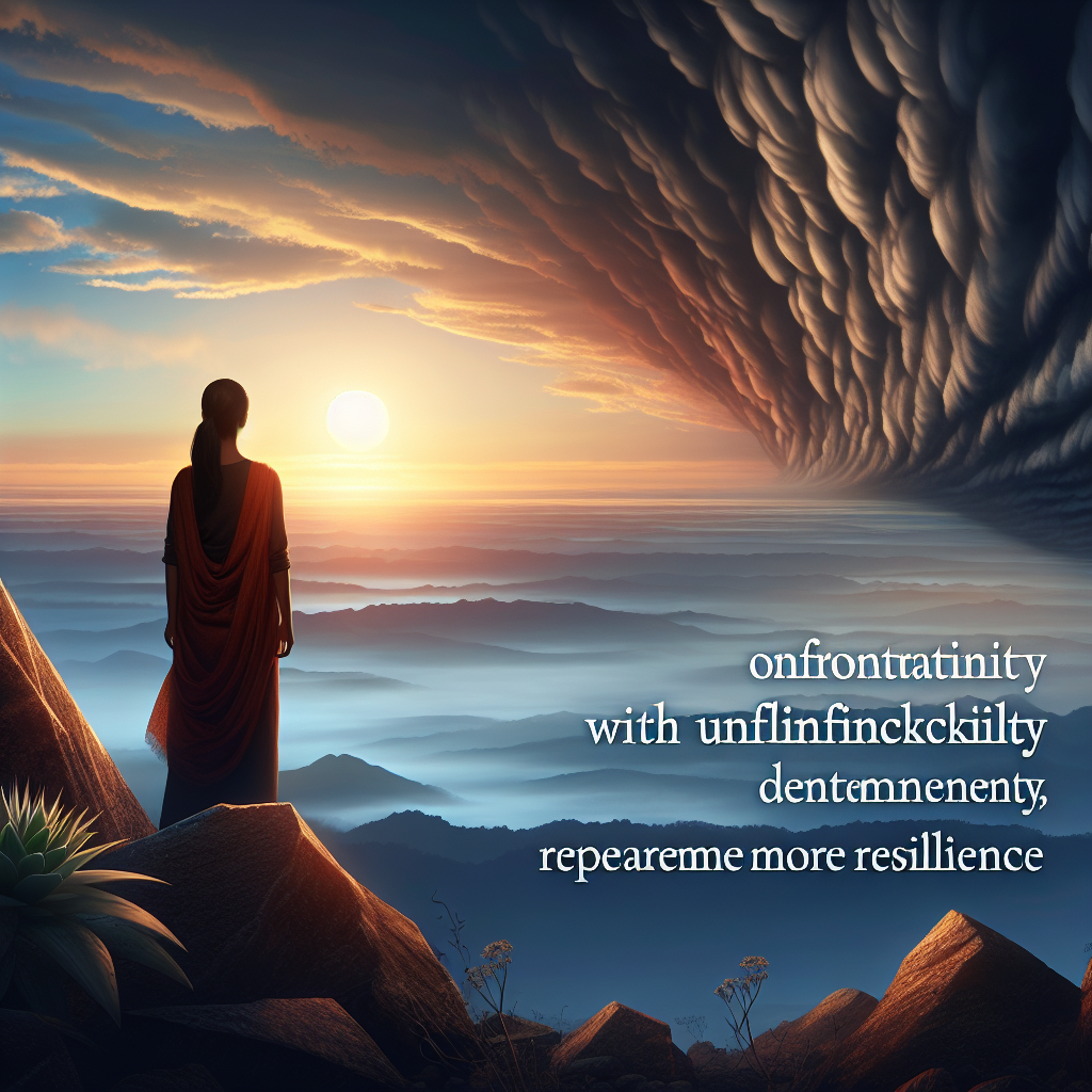 Person overlooking a vast landscape from a rocky cliff